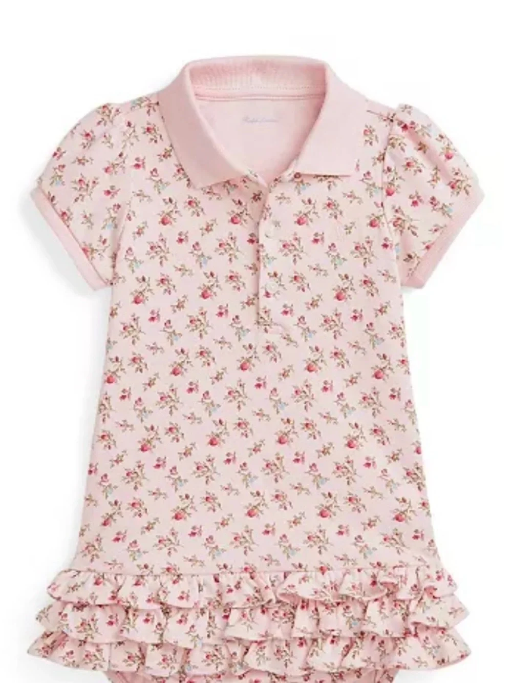 Ralph Lauren Pink Floral Polo Dress for Kids